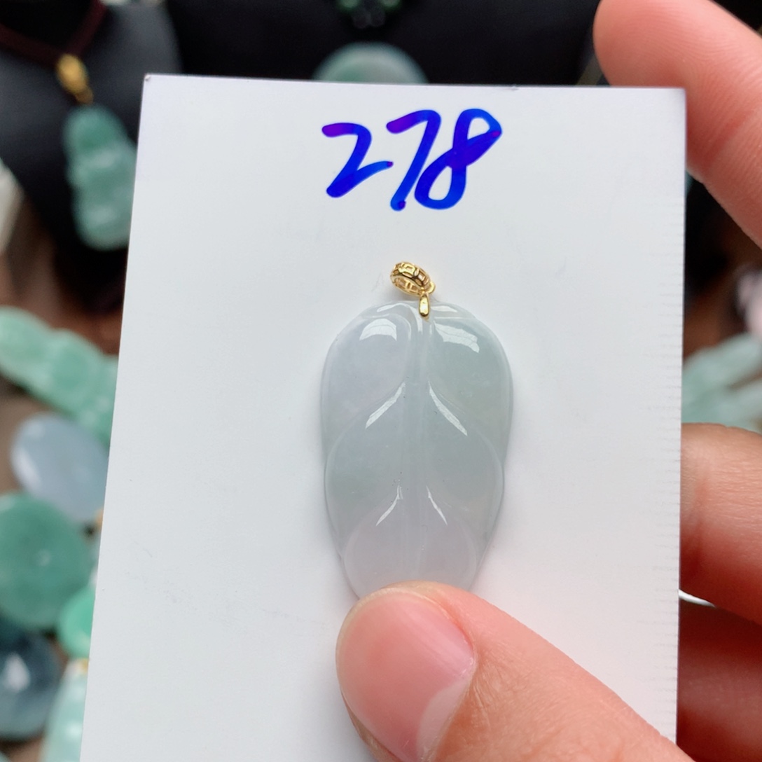 翡翠颈饰银S925镀金镶嵌吊坠