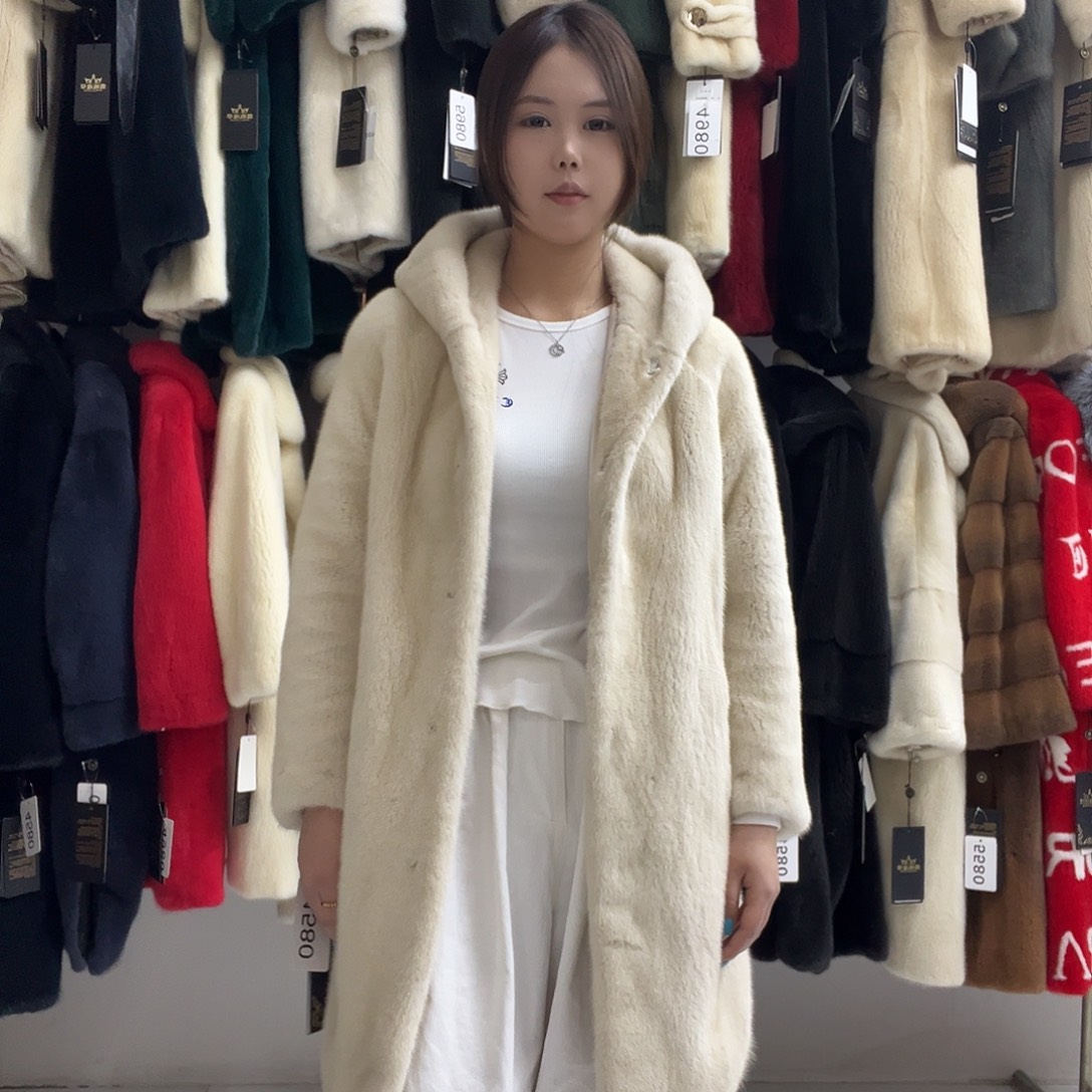 90珍珠本色连帽小码