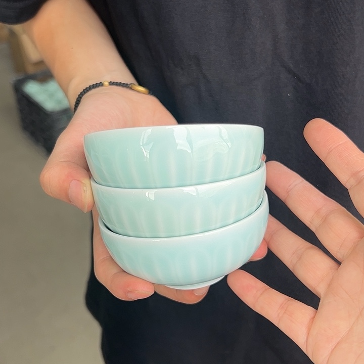 龙泉云间青瓷小米茶器