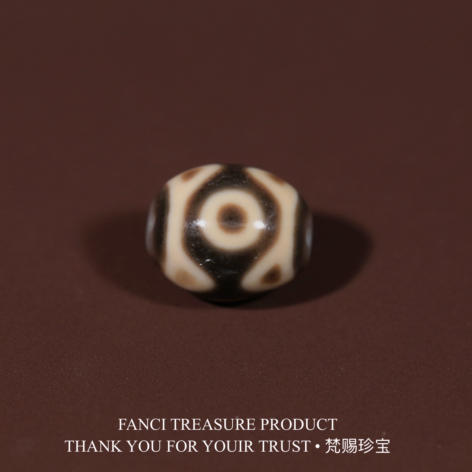 梵赐珍宝·【上肯老超顶】一代老台湾金刚三眼达洛20.3x16.8mm天珠