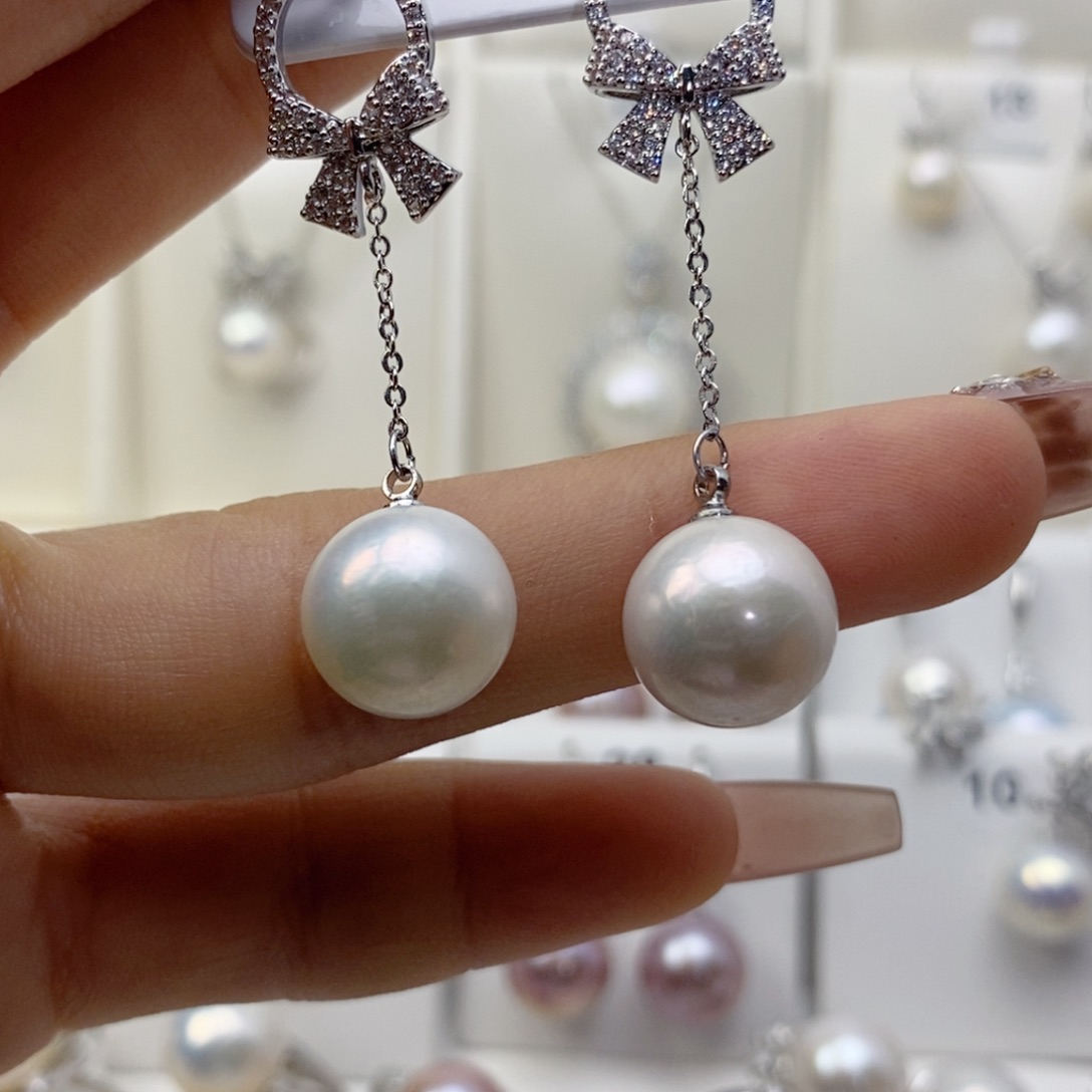 淡水珍珠耳饰合金