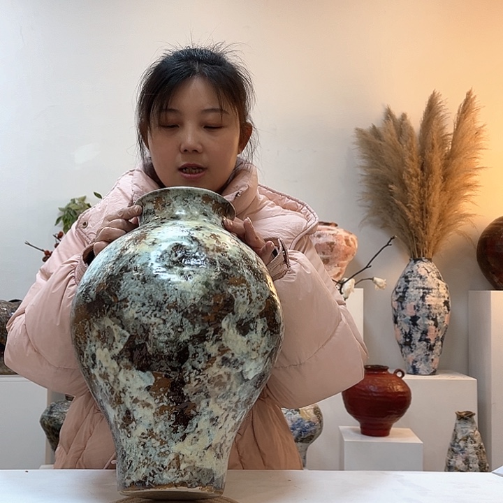 陶瓷花瓶高38口13