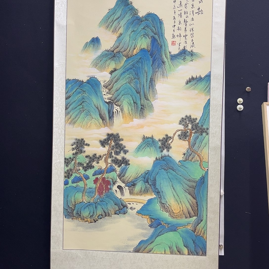 国画手绘国画，山水卷轴包邮