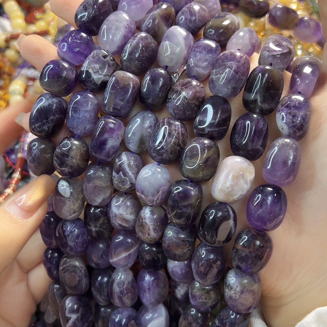 玛瑙/玉髓未镶嵌珠宝半成品紫水大块块一条