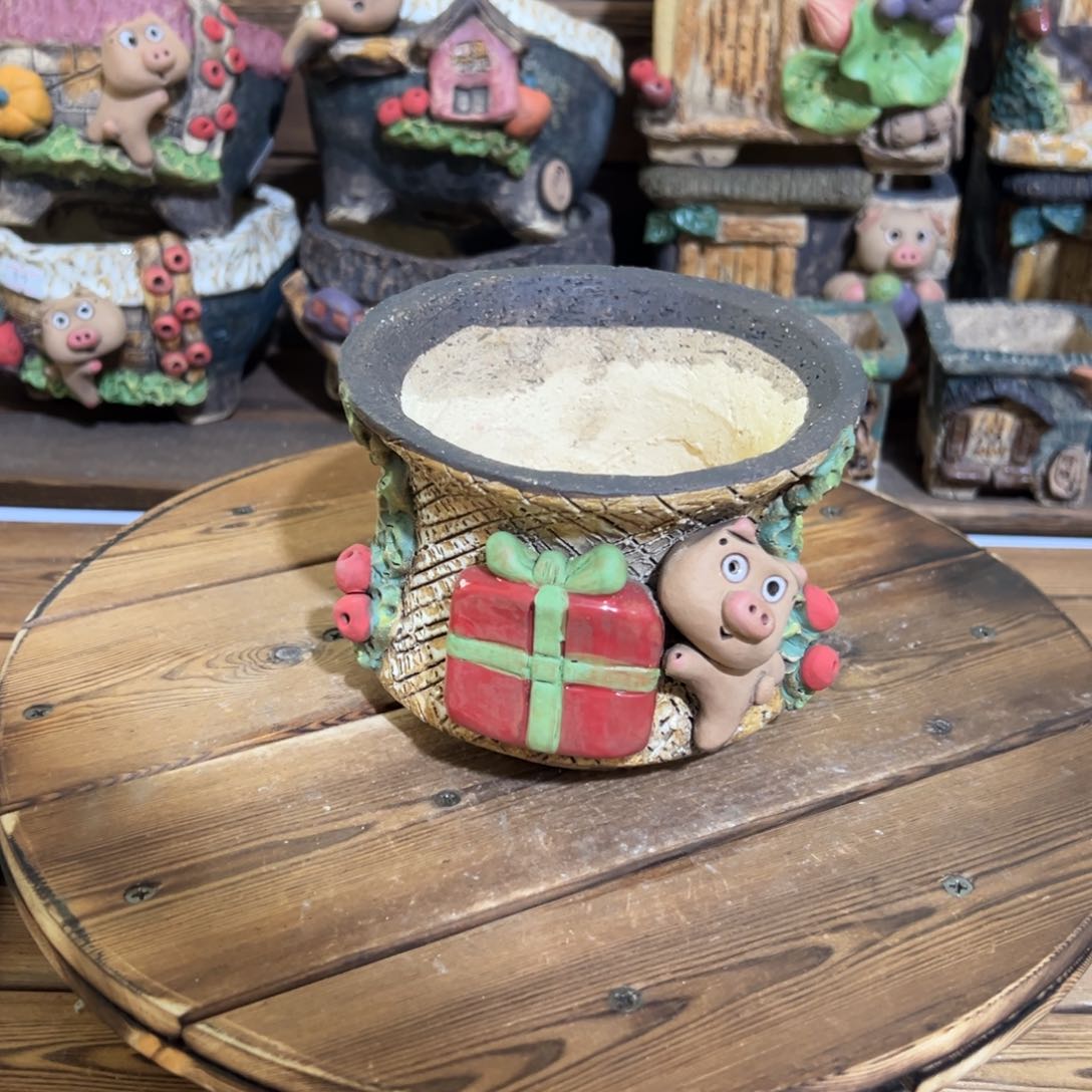 嘻哈多肉花盆内口11