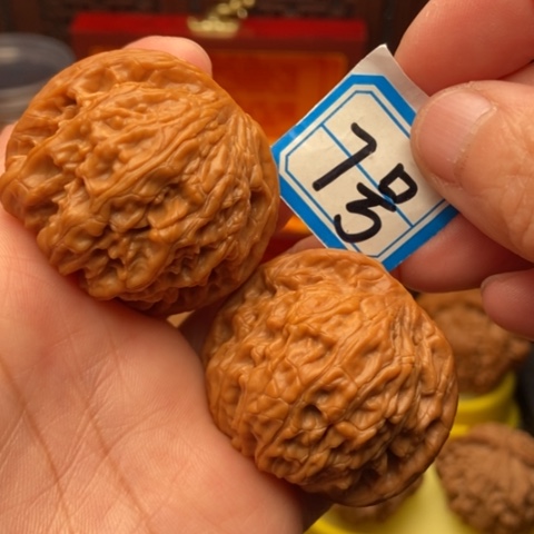 文玩核桃吊坠磨盘42精修