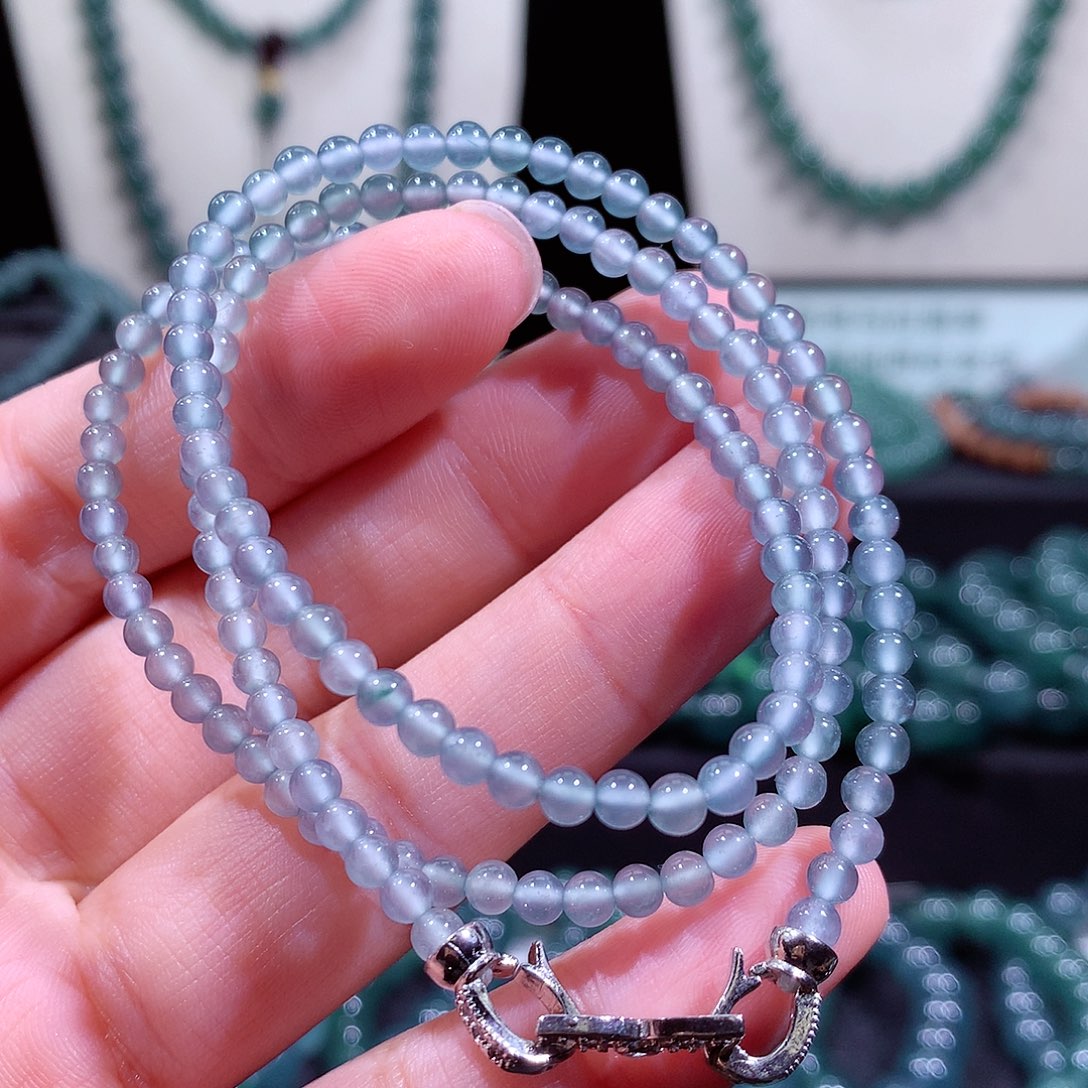 翡翠未镶嵌手链天然a货翡翠手串3.5