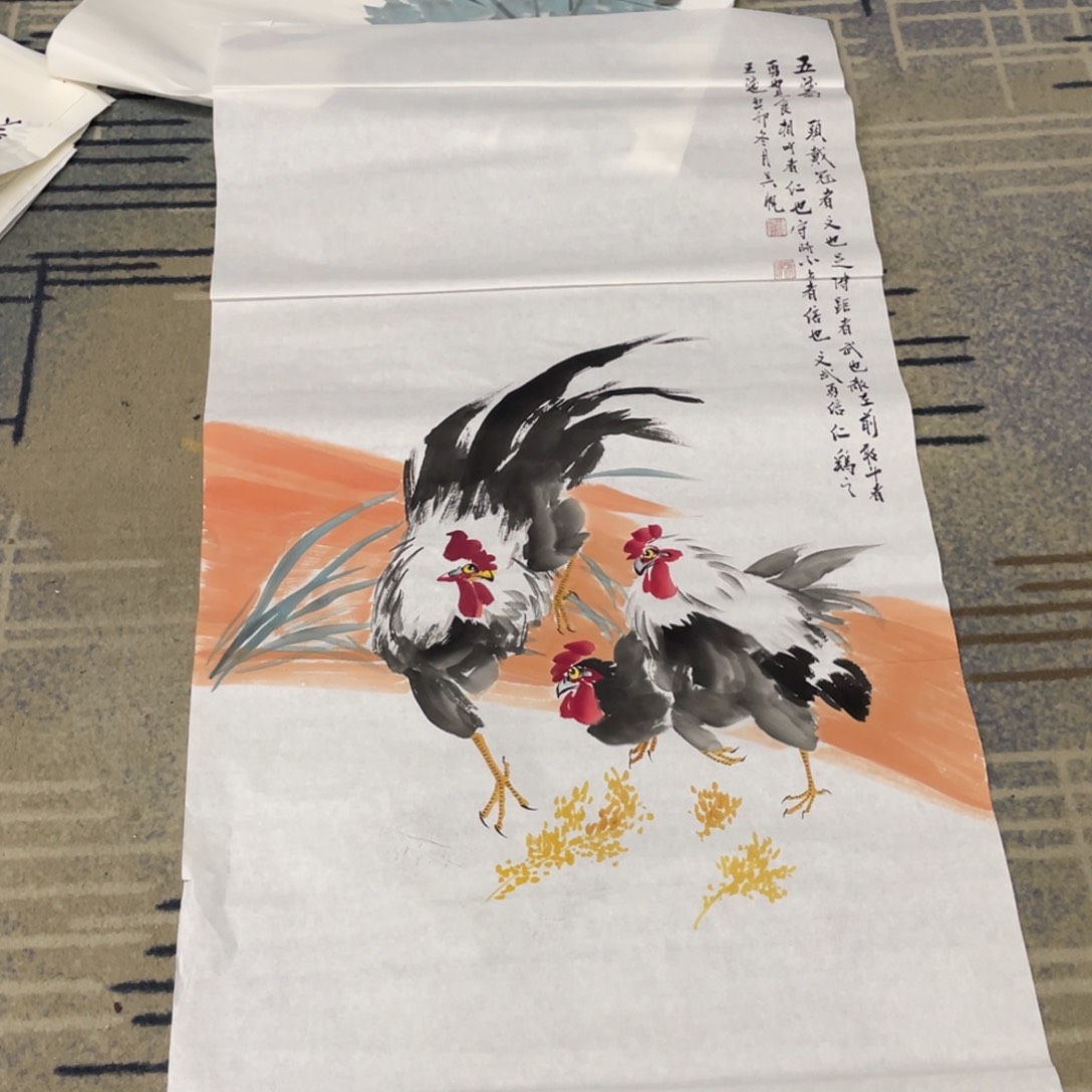 国画每****悟四尺花鸟作品！111