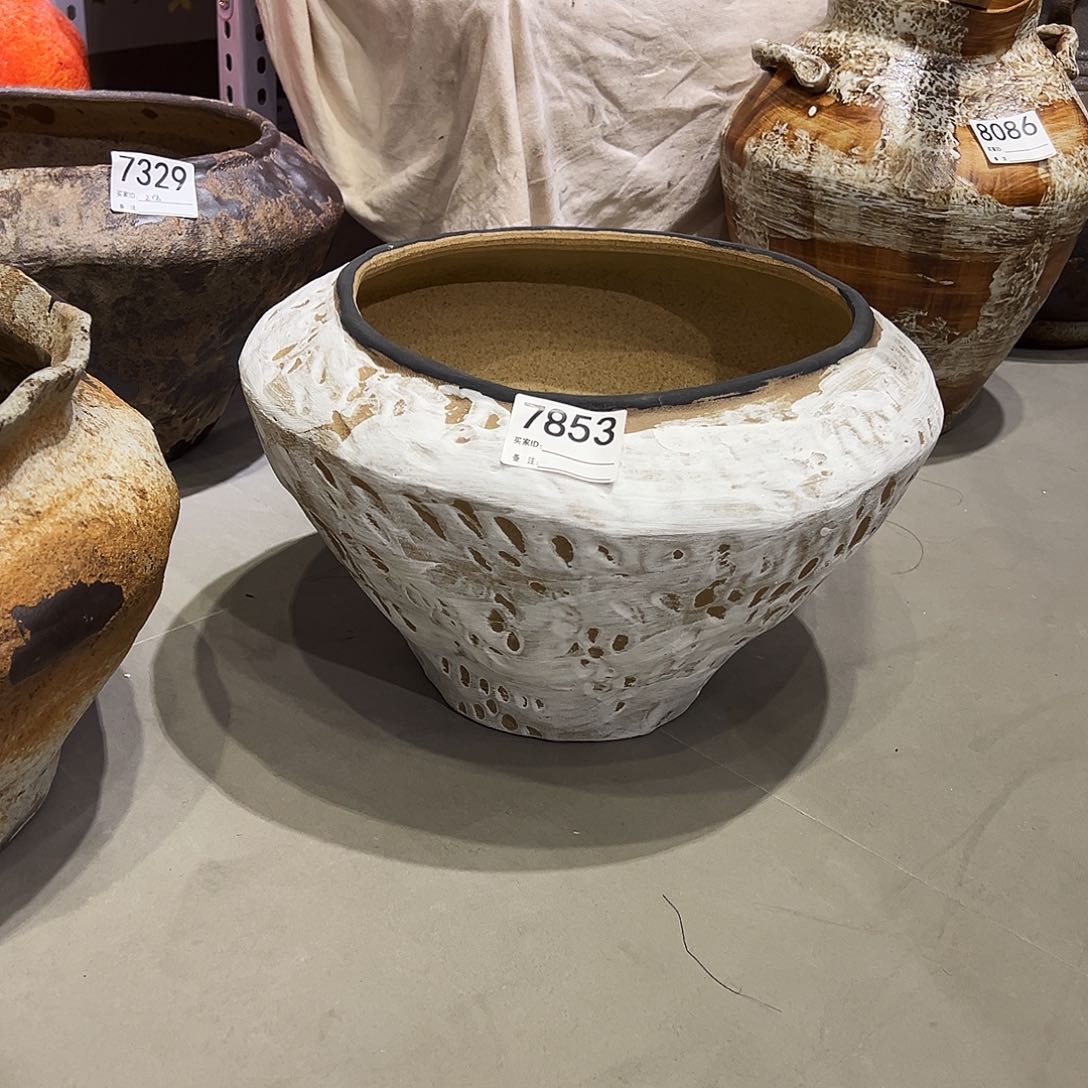 瓶7853高23口25陶瓷花瓶无孔