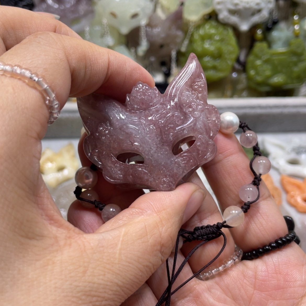 【闪购商品】岫玉颈饰未镶嵌43手牌