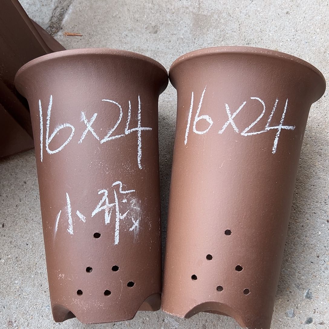 紫砂花盆宜兴紫砂花盆2只