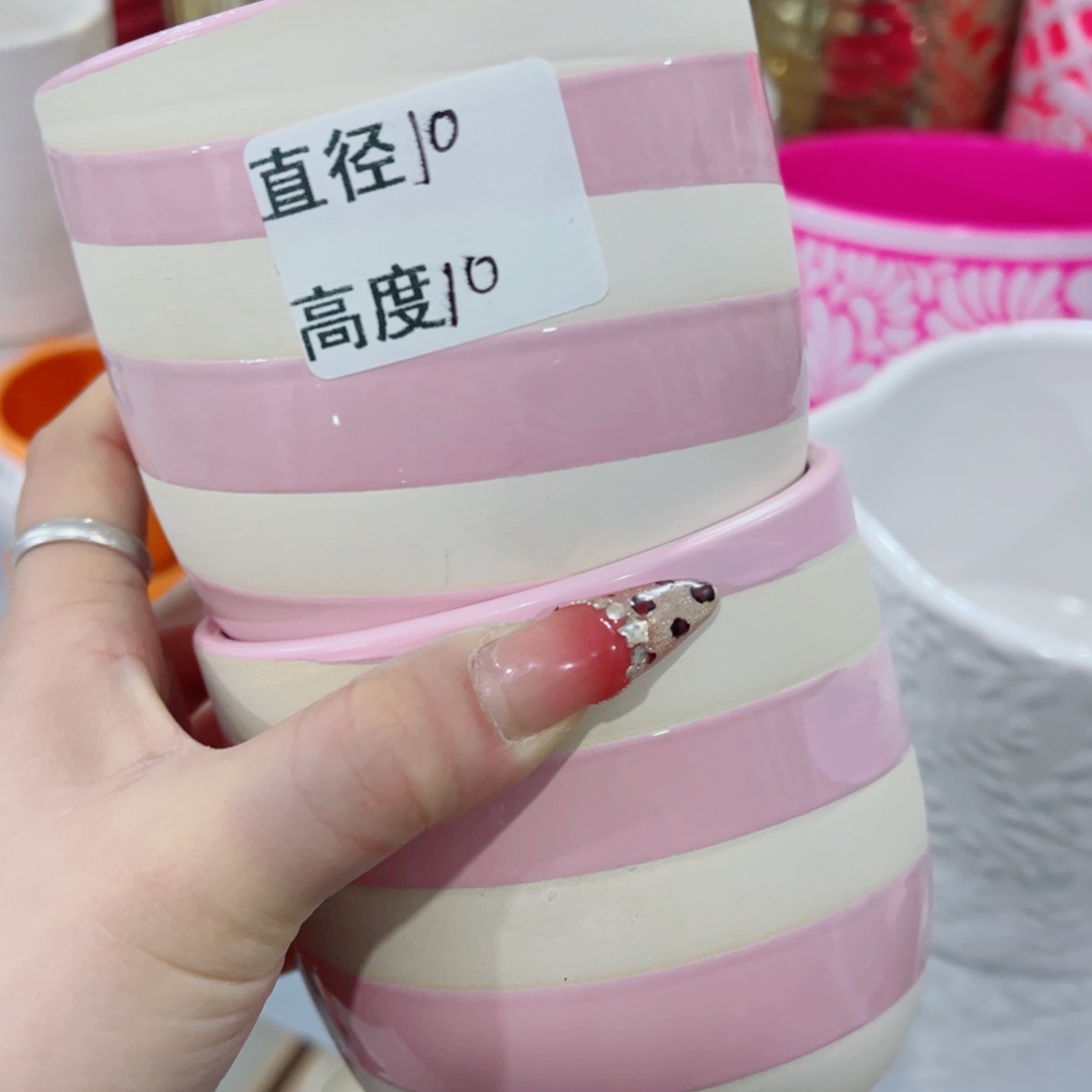 有孔，陶瓷花盆满10米包邮发货