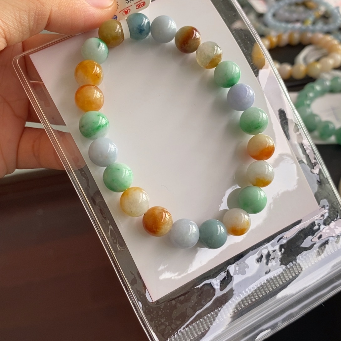 翡翠未镶嵌手链卡8.8