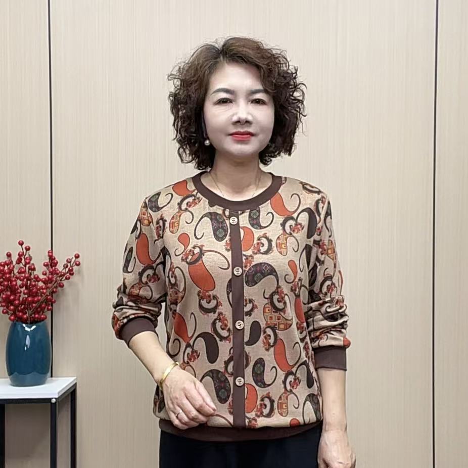 2025秋季百搭休闲女装气质长袖减龄时尚显瘦宽松洋气遮肚妈妈装
