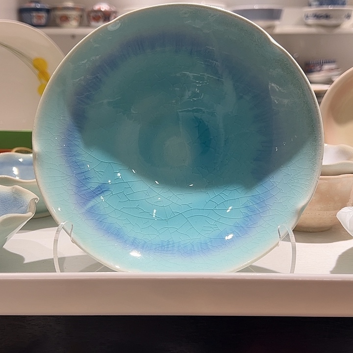 *****瓷葵口花瓣盘子1个超美