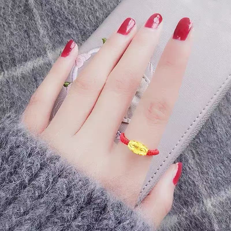 【粉丝专享】转运珠戒指戒指手工编织红色戒指