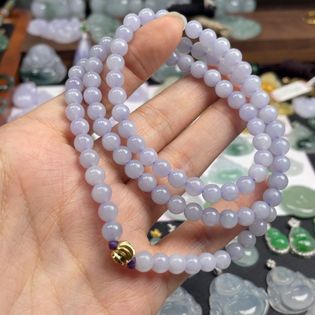 翡翠未镶嵌颈饰珠