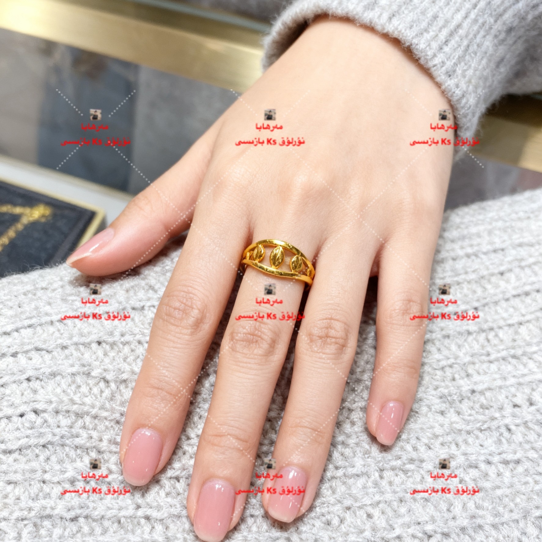 铜合金戒指  KS3049Nurluk 金色戒指民族风轻奢时尚饰品经典