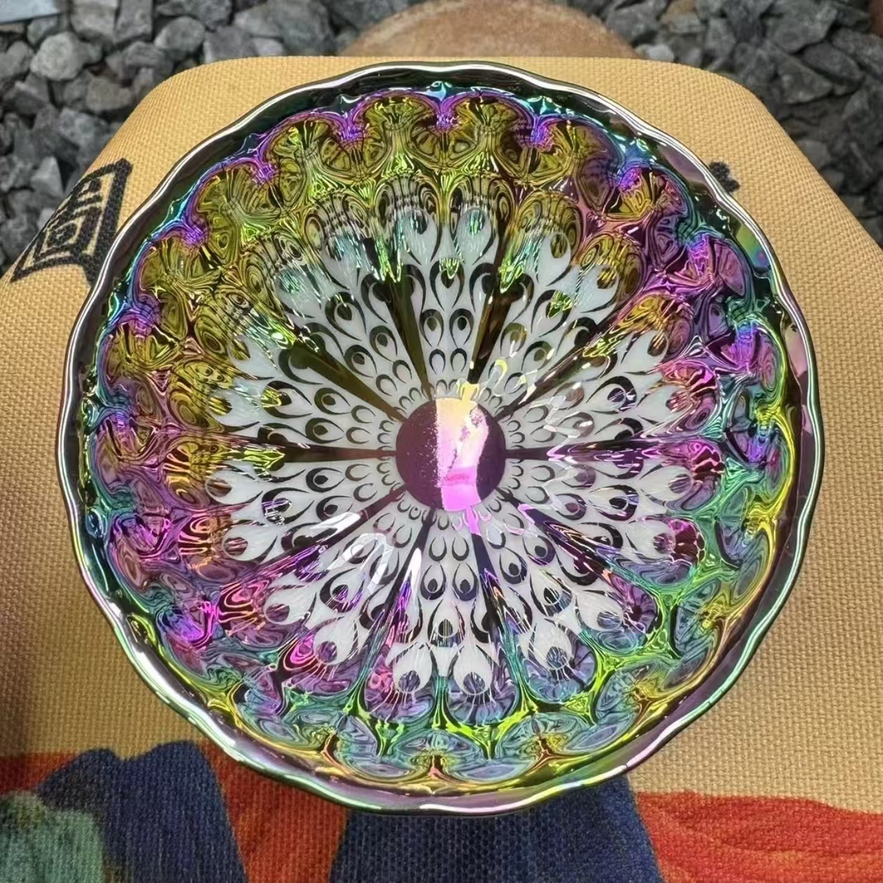 七彩梦幻极光 手工陶瓷主人杯c