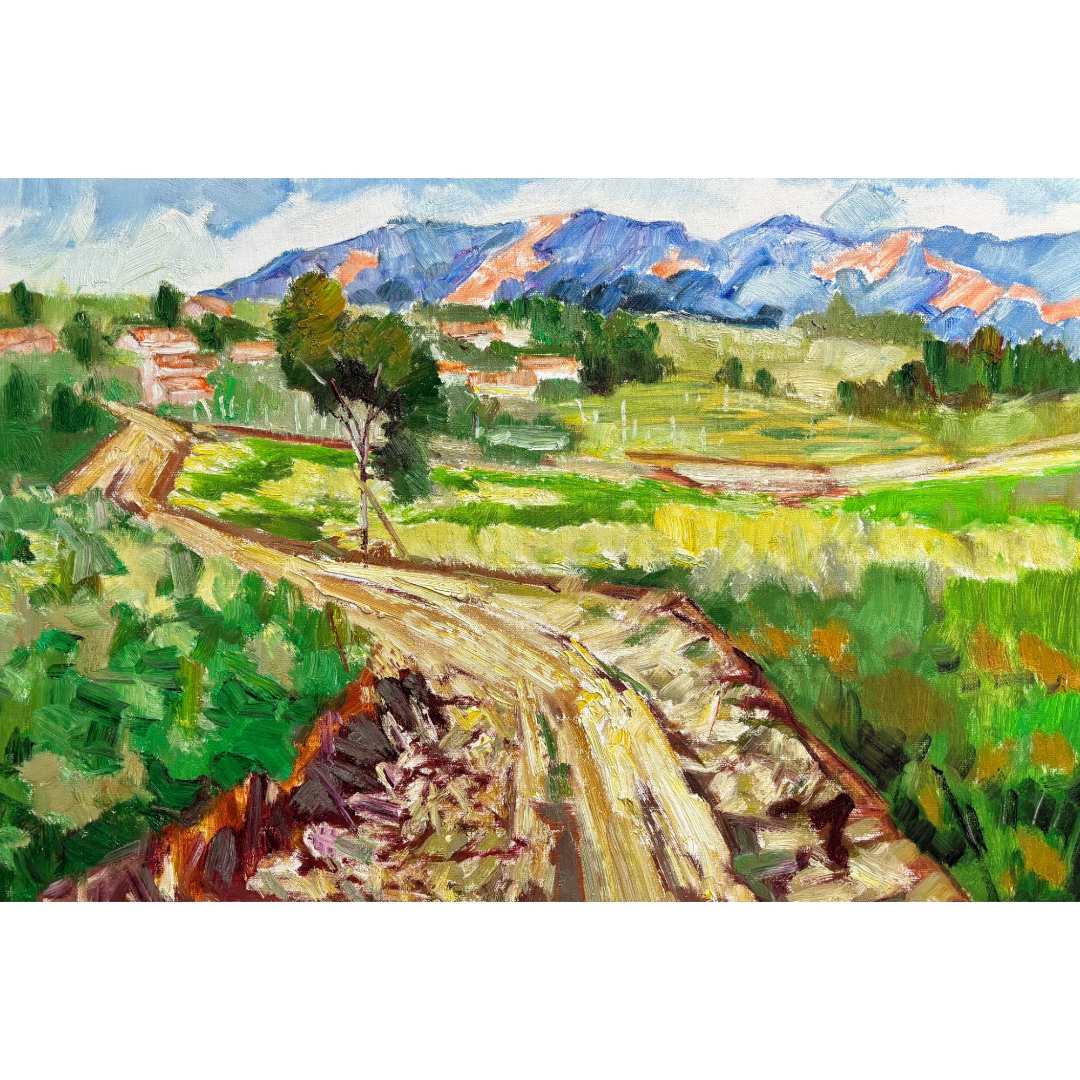 8256吴民本《绿野归处》原创手绘风景油画52*76cm适合客厅书房玄关