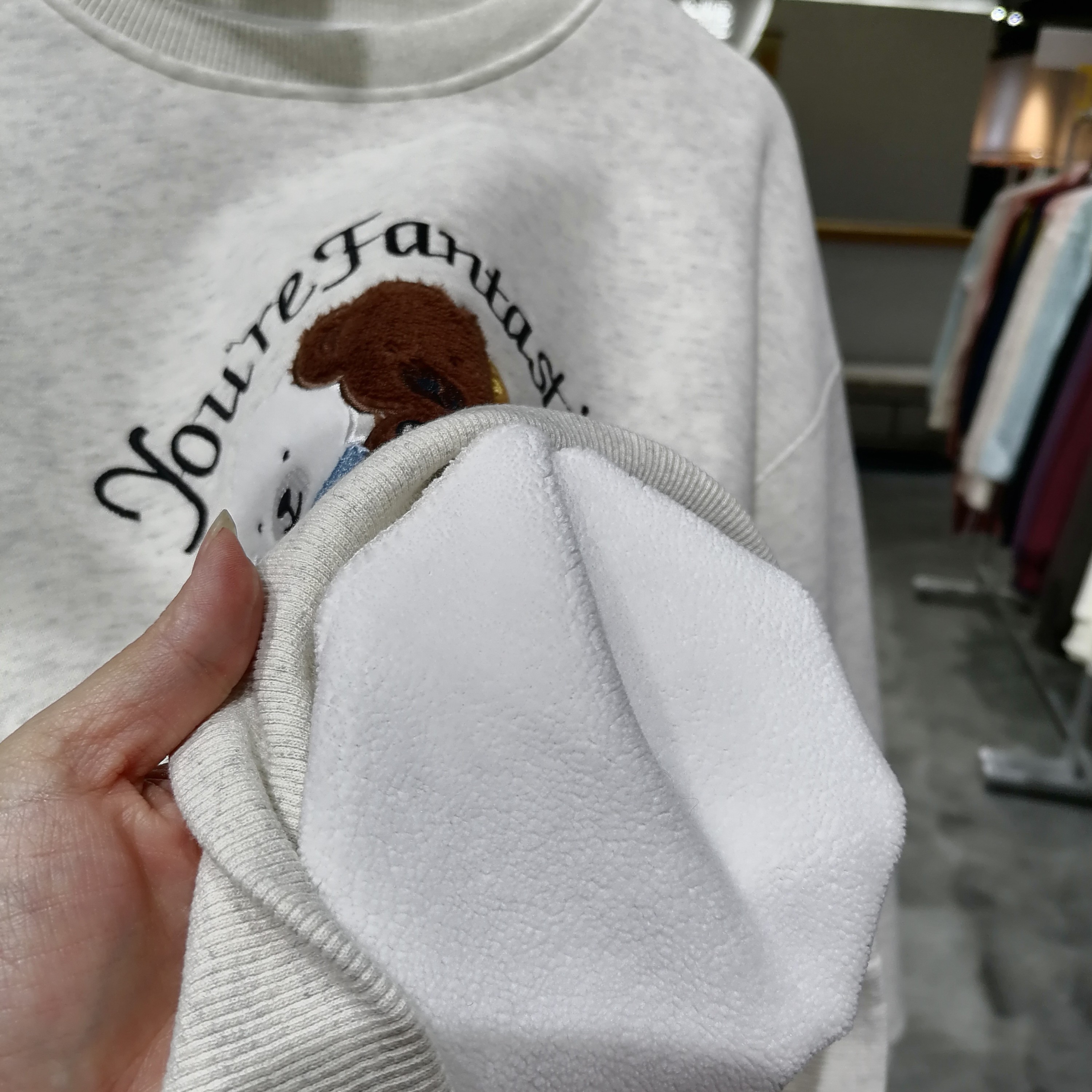 套头款运动时尚长袖印花中长款通勤卫衣圆领套头