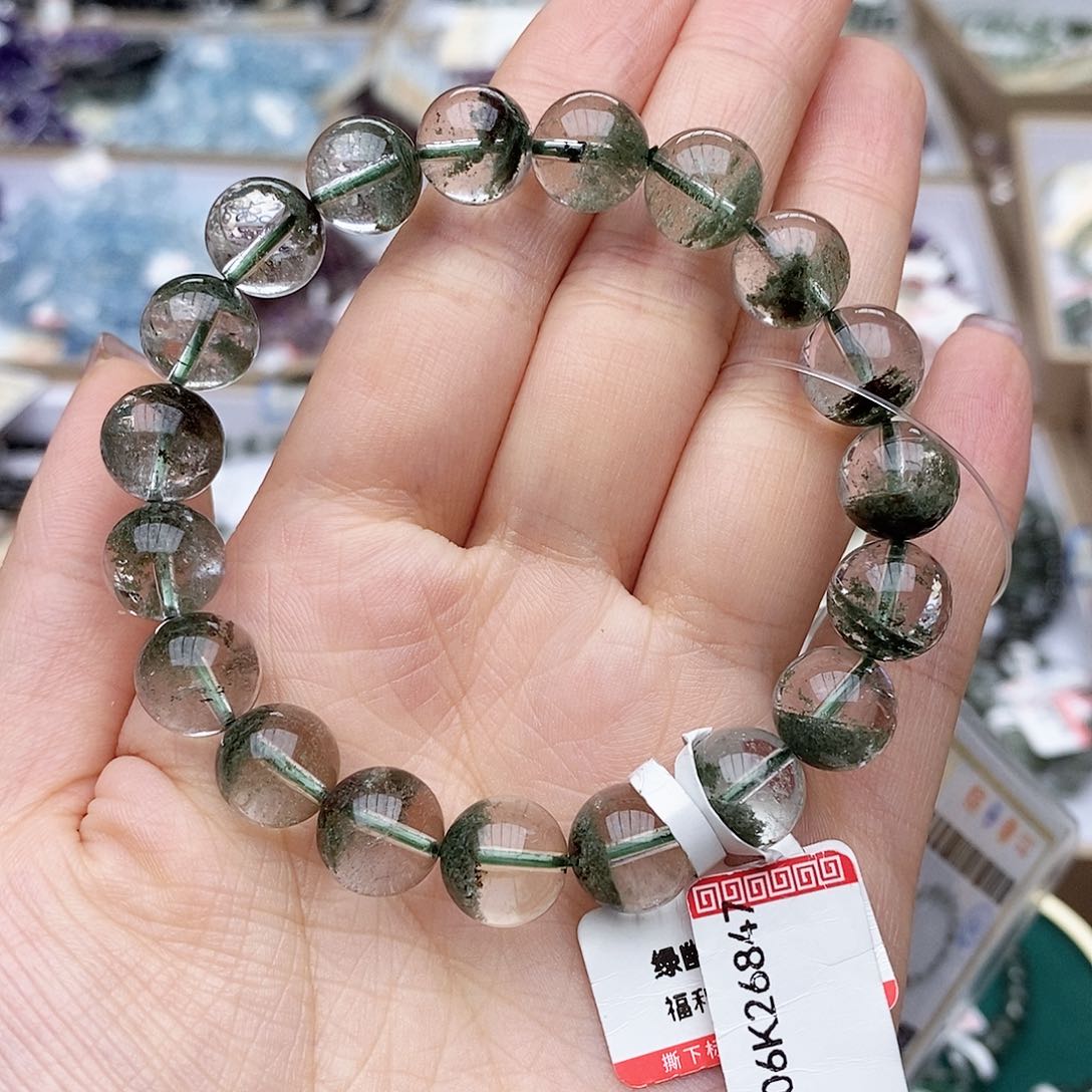 水晶手链未镶嵌E282 绿幽灵 10m+