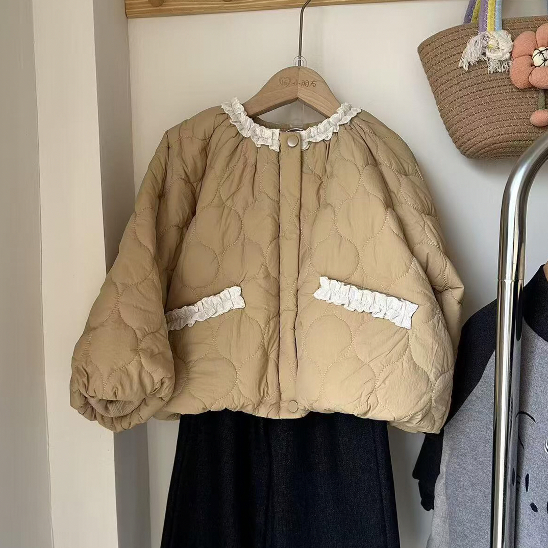 现货！韩系高品质超软女童棉服厚外套冬季新款