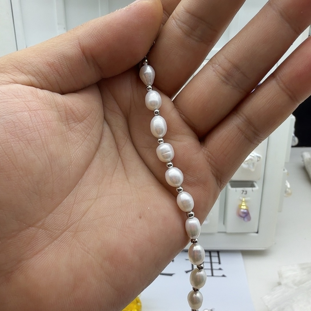 合金淡水珍珠颈饰