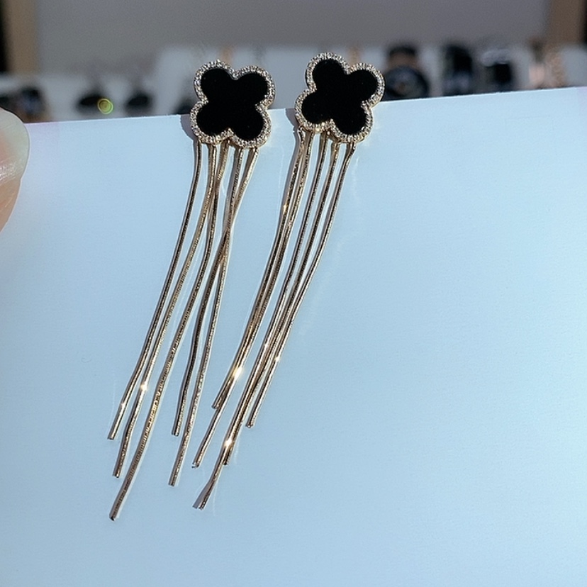 【闪购商品】翡翠耳饰18K金镶嵌墨翠