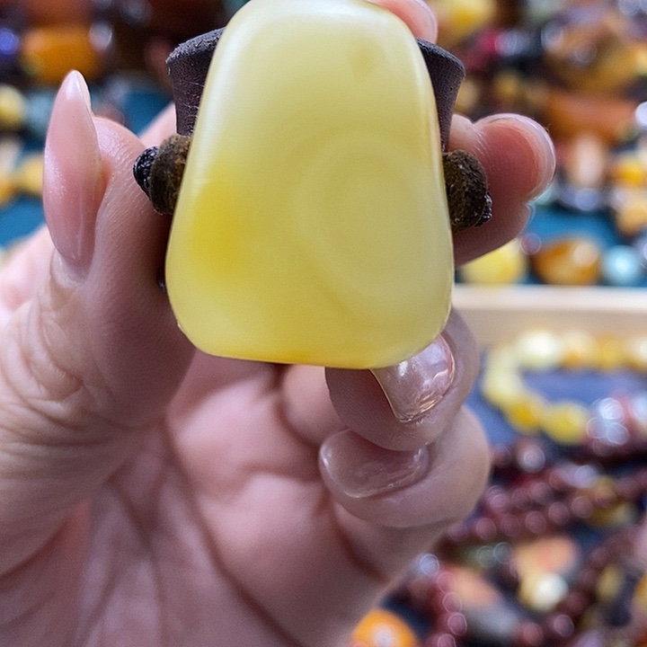 蜜蜡未镶嵌戒指戒指