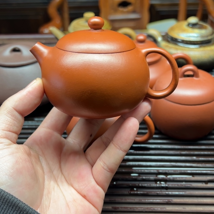 紫砂茶壶朱泥西施完美品170c