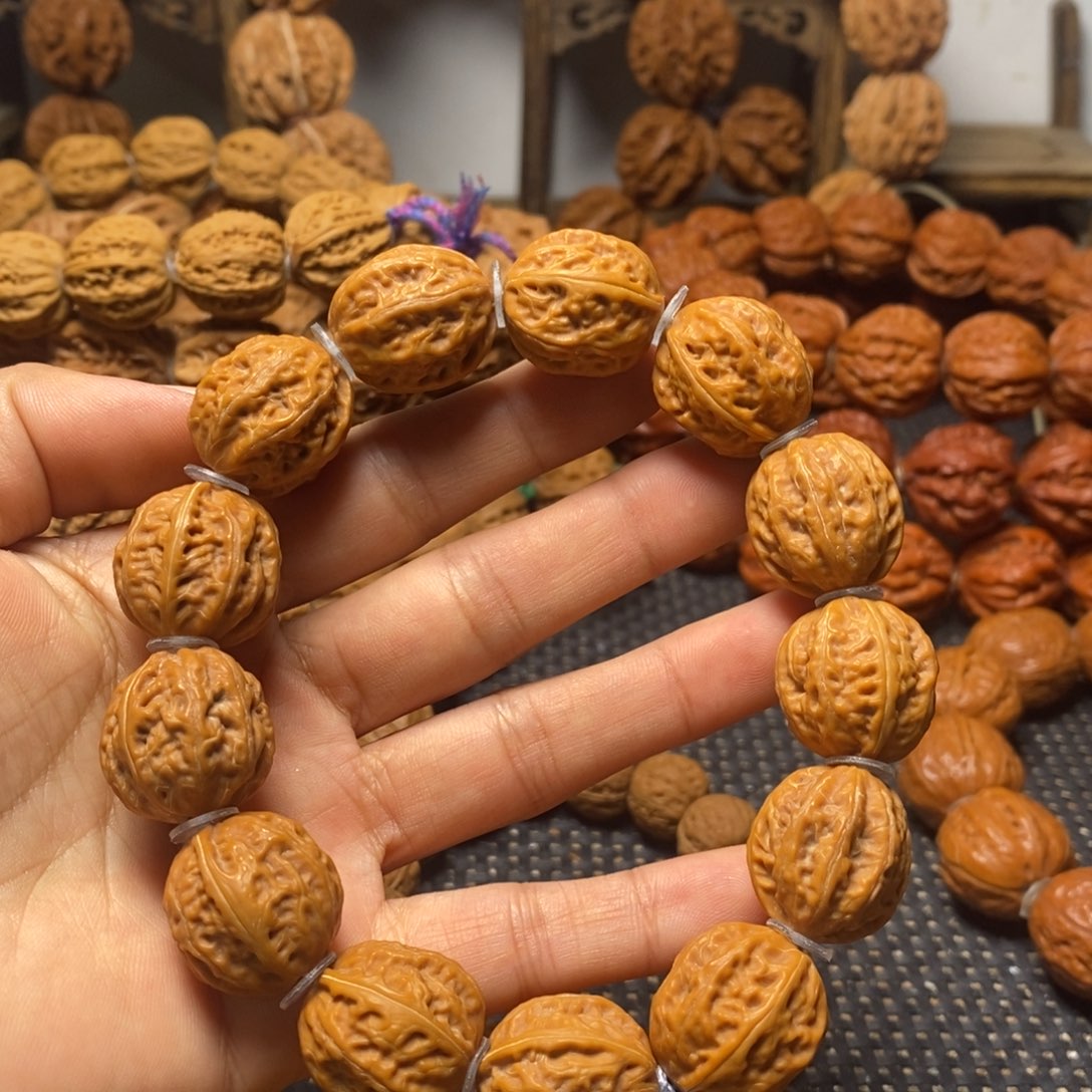 文玩核桃手串粗筋八棱手串