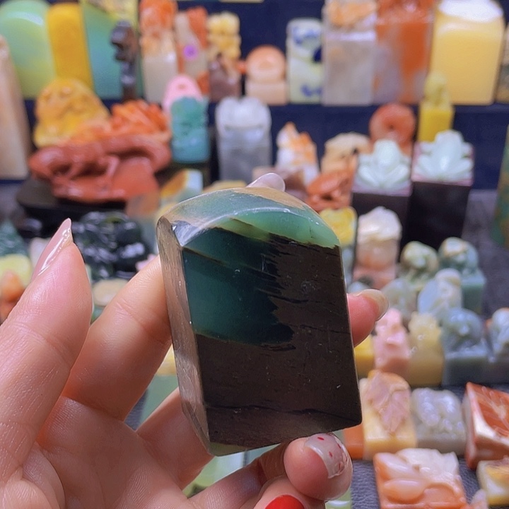 昌化石印石四川雅安绿