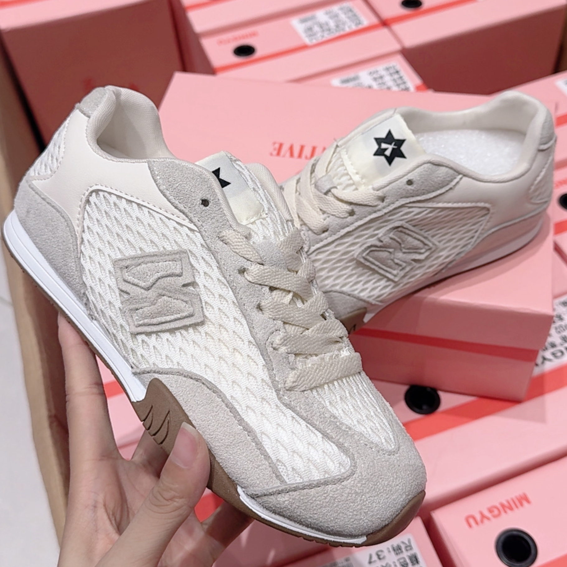 【三懿服饰】拼色透气德训鞋夏季时尚小n休闲鞋-902