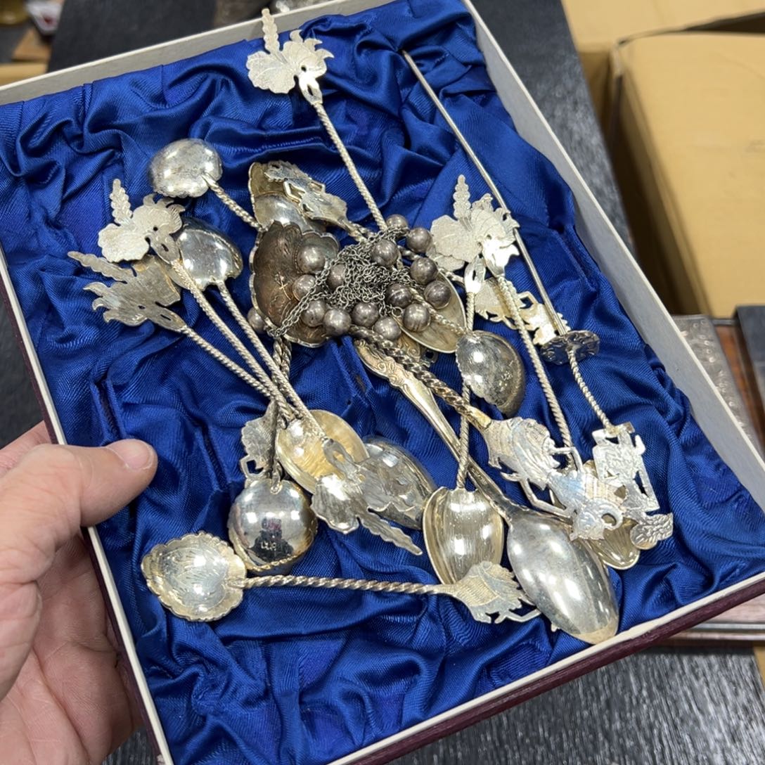 落***下800银日本中古工艺品摆件