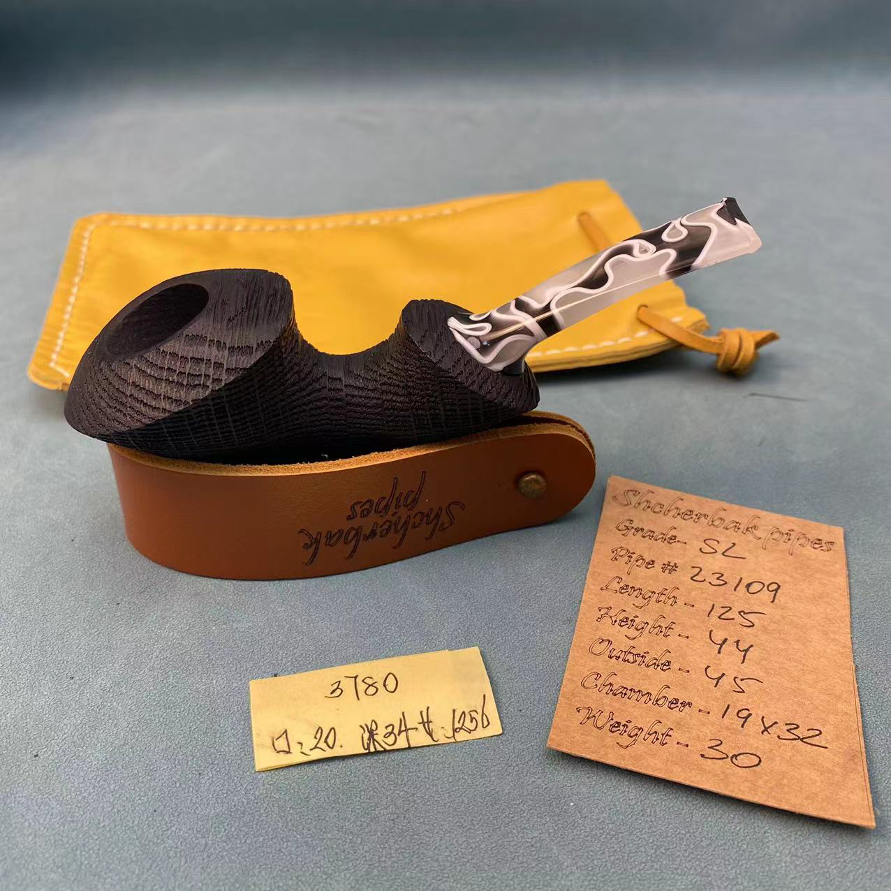 乌克兰谢尔巴克橡木化石牛头烟斗