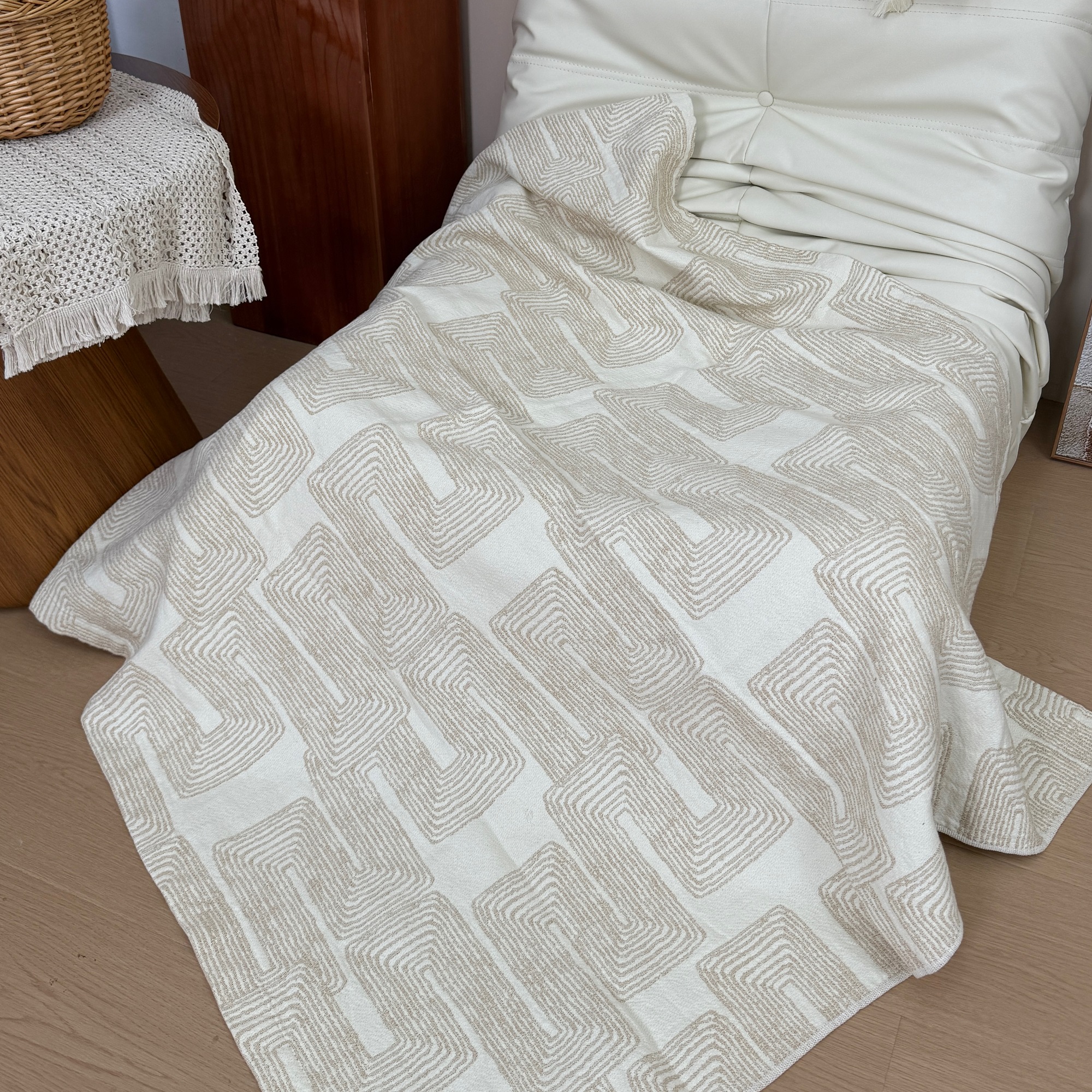 M【川临】120*150cm精梳纱布四季通用多功能床盖亲肤透气机洗