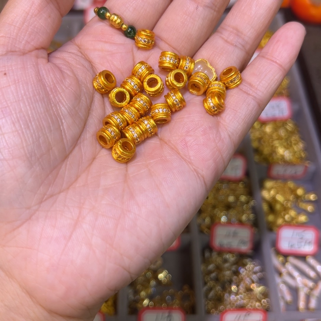 合金带告桶珠1个