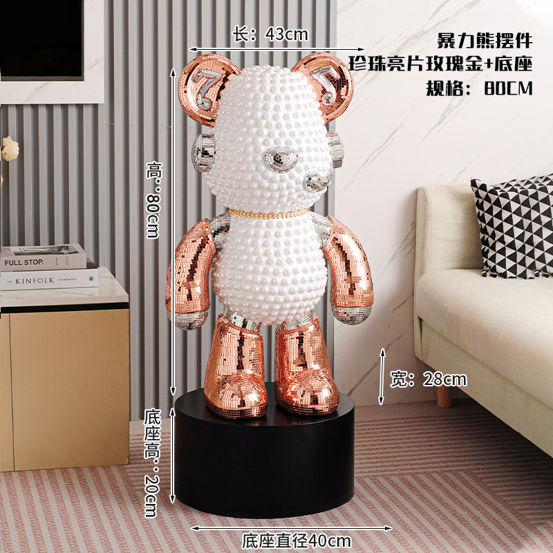 暴力熊超大号2025新款只进不出存钱罐高档轻奢客厅电视柜落地摆件