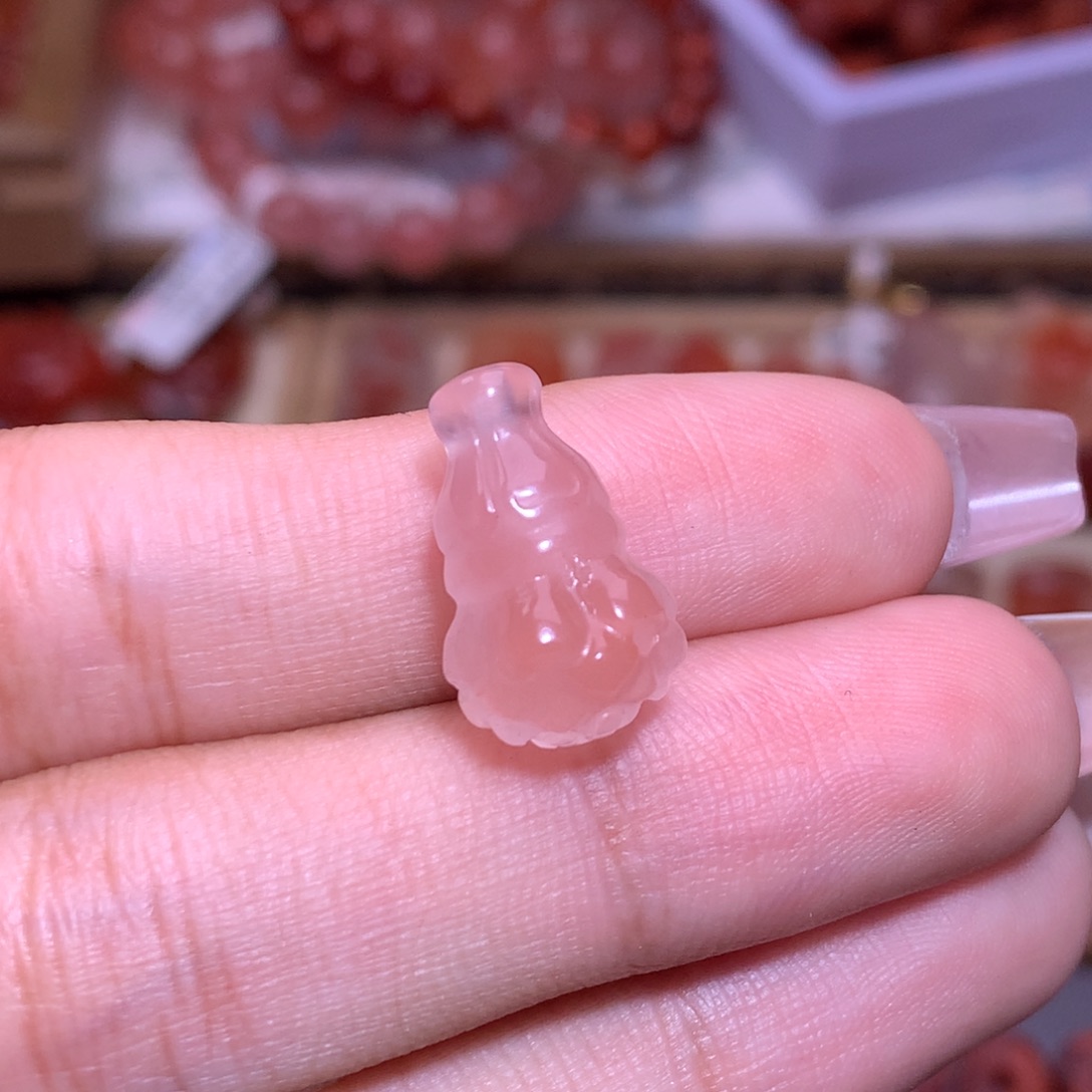 南红玛瑙未镶嵌珠宝半成品三通1