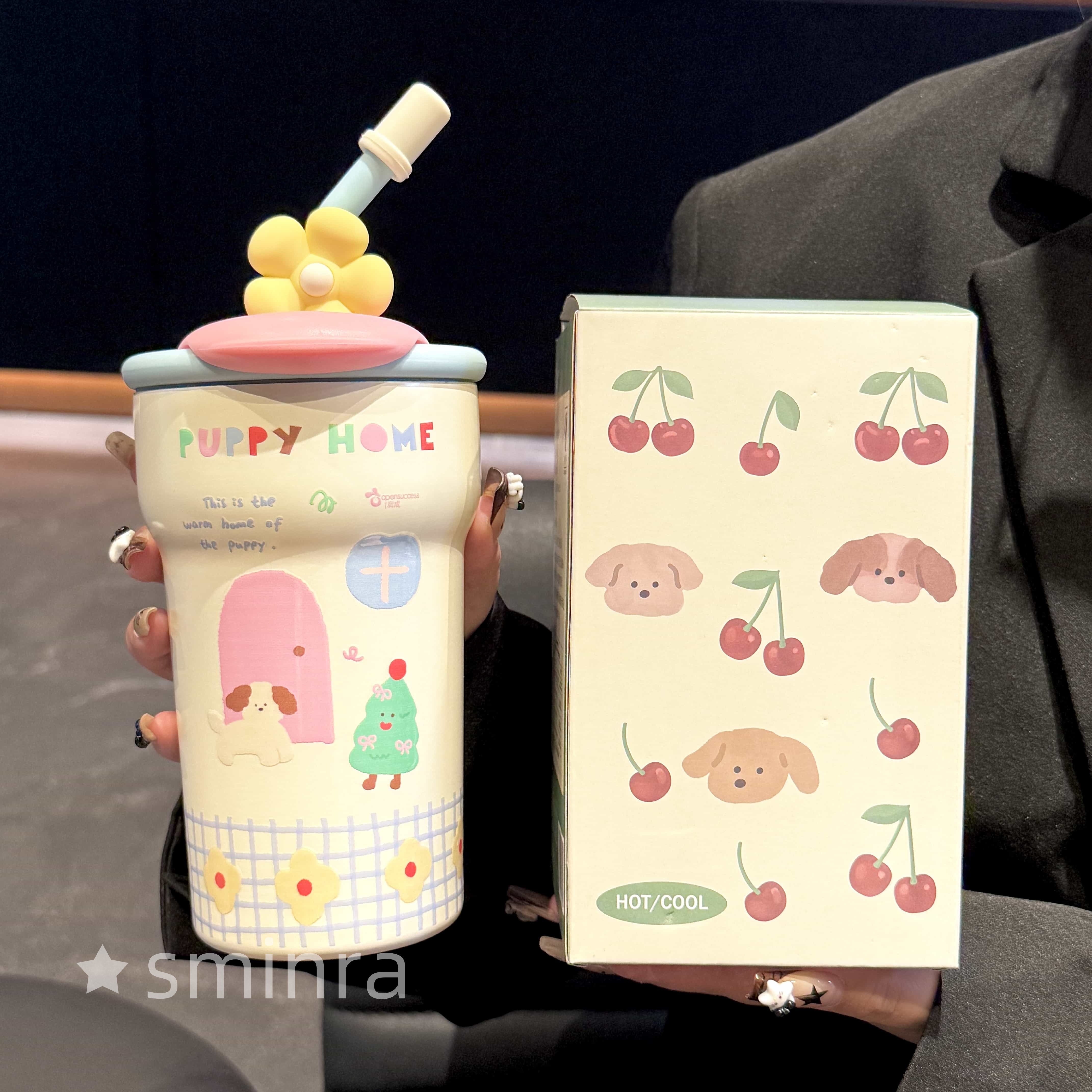 多巴胺保温杯冰霸杯女生高颜值2025新款杯子大容量带吸管水杯车载