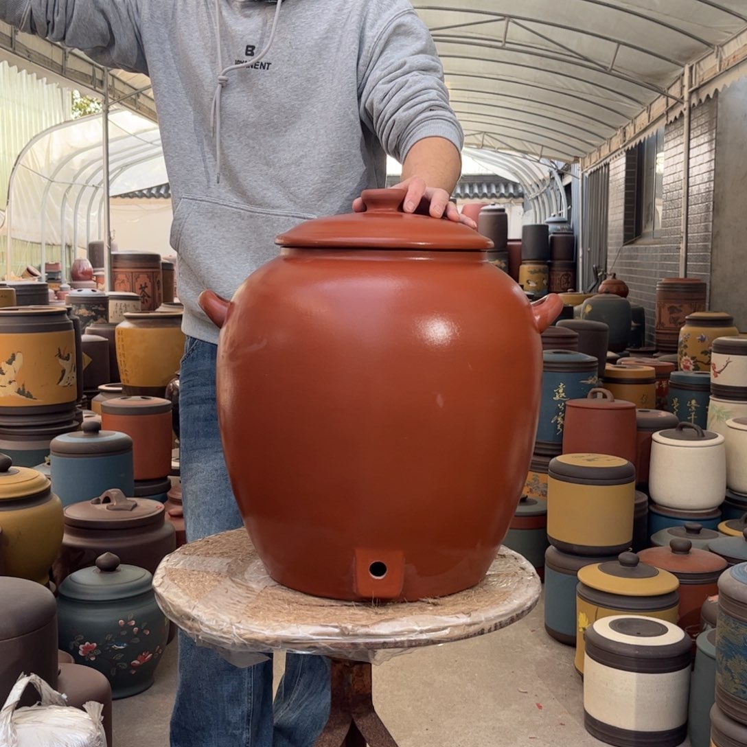 紫砂茶叶罐30升龙头款