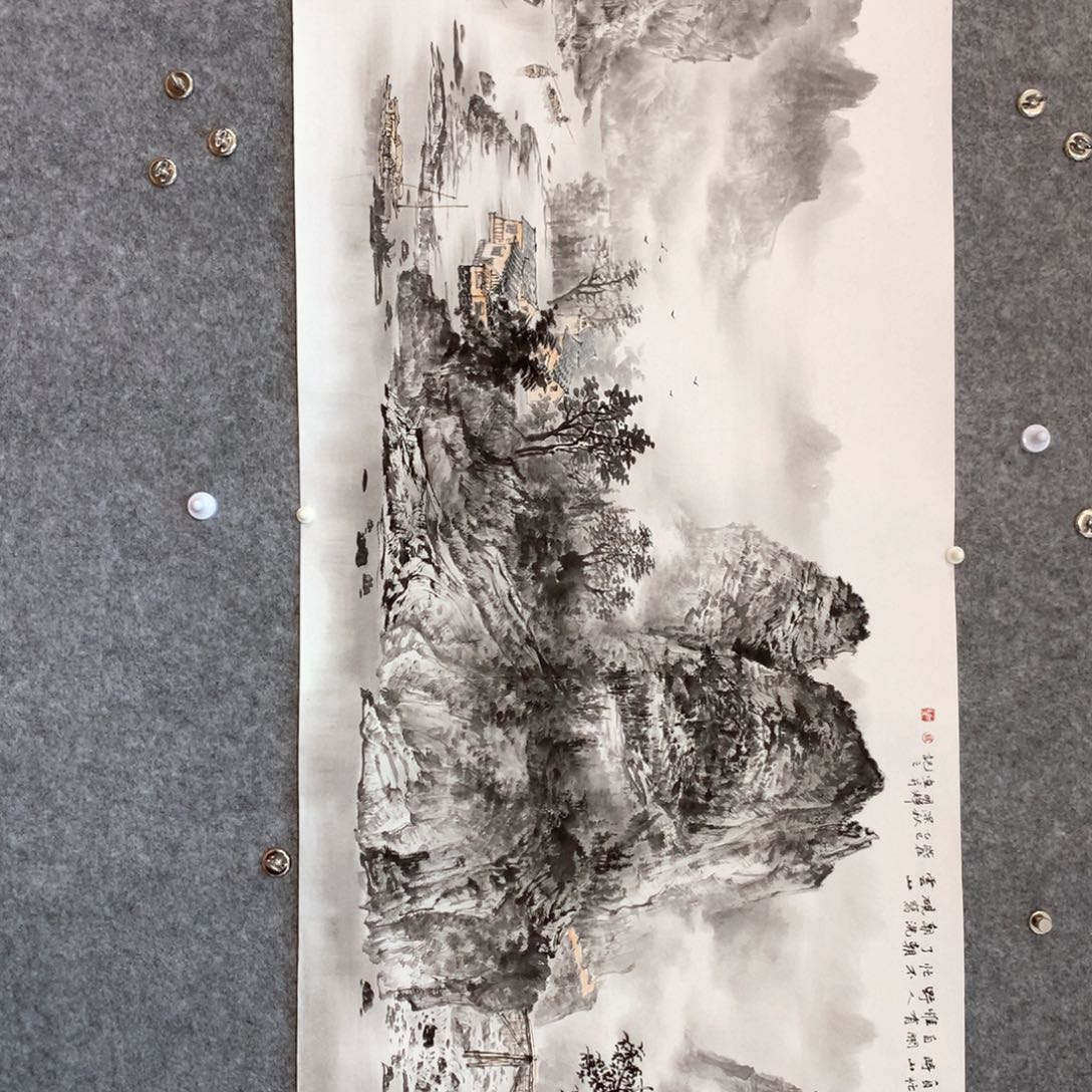 清****国画山水作品写意