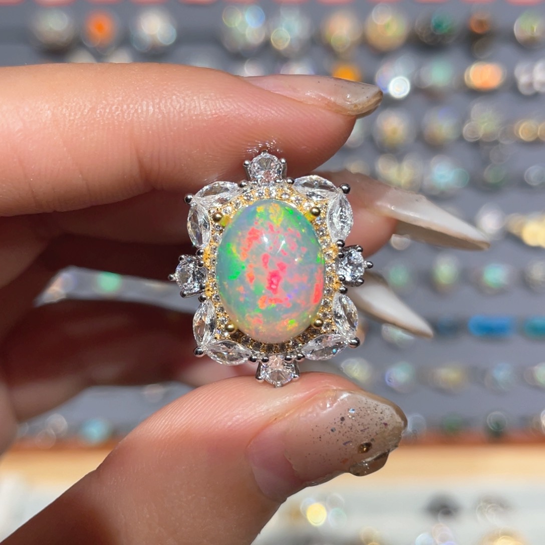 欧泊欧泊戒指银S925镶嵌