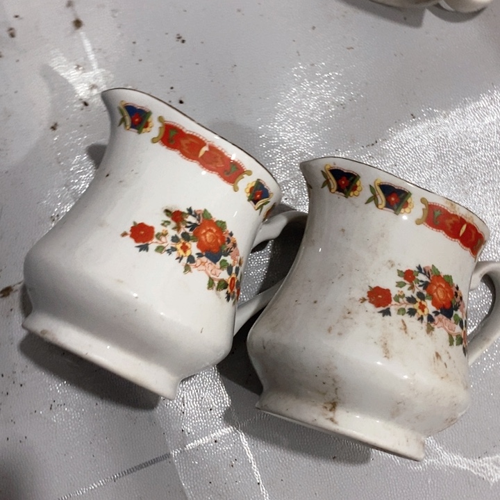 瓷片强化瓷公道杯一对