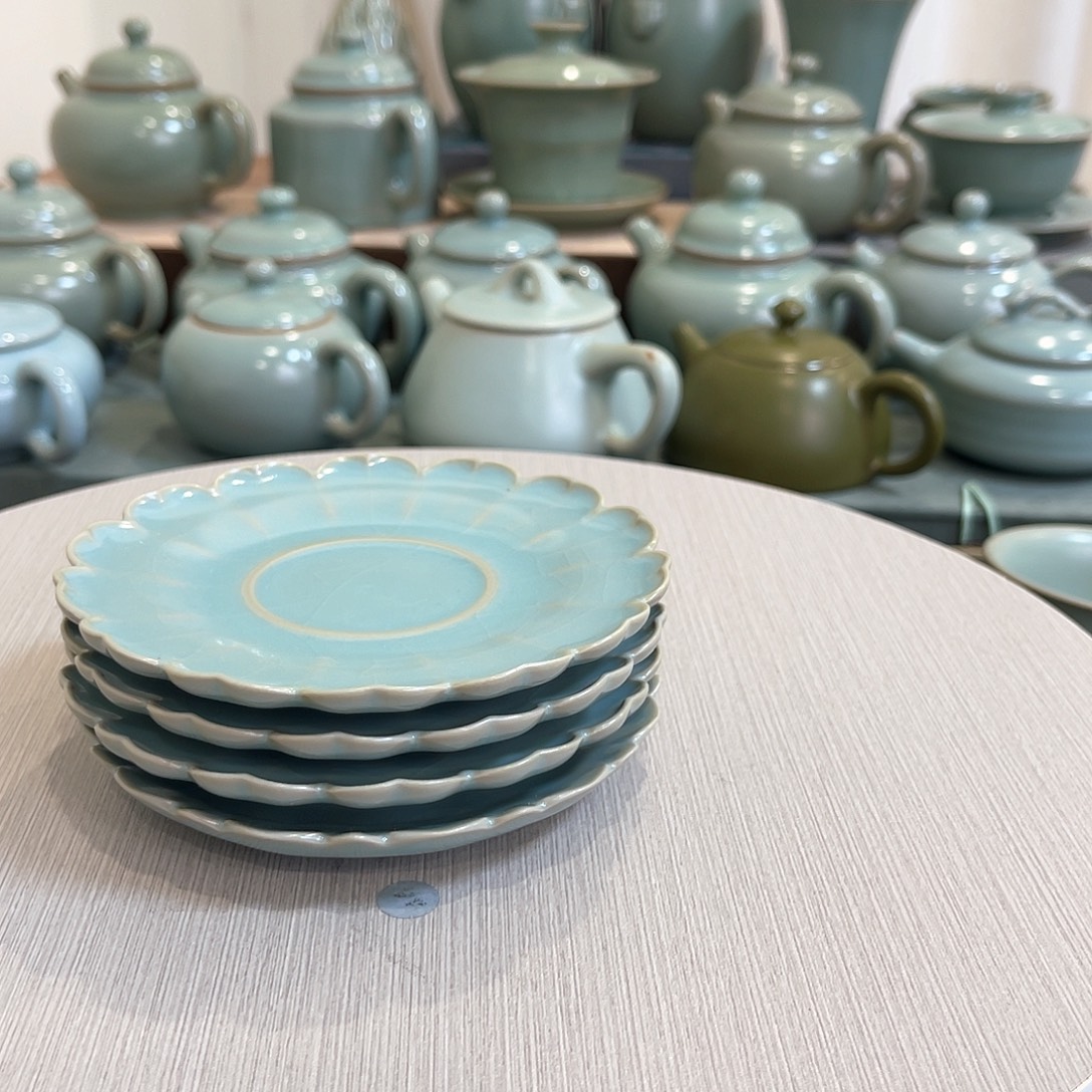 杯子仿古瑕四个杯垫哈哈哈