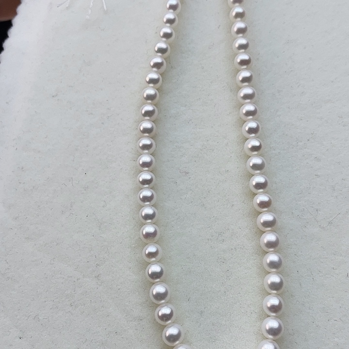 淡水珍珠颈饰银S925镶嵌卡5➕高品极光白炫彩