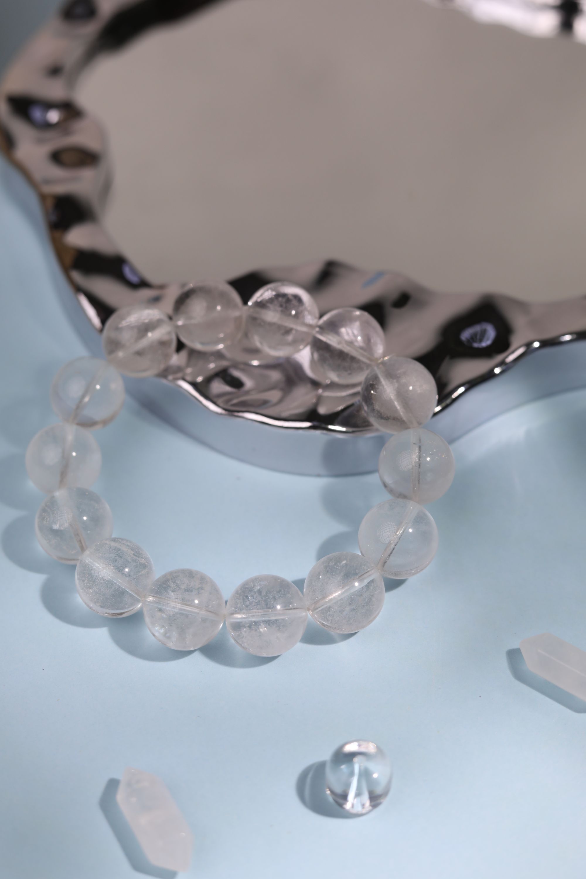 天然水晶手串 气泡白水晶