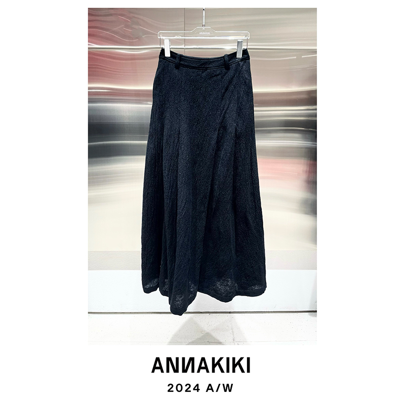ANNAKIKI  羊毛A摆长裙 3D4D1132H368