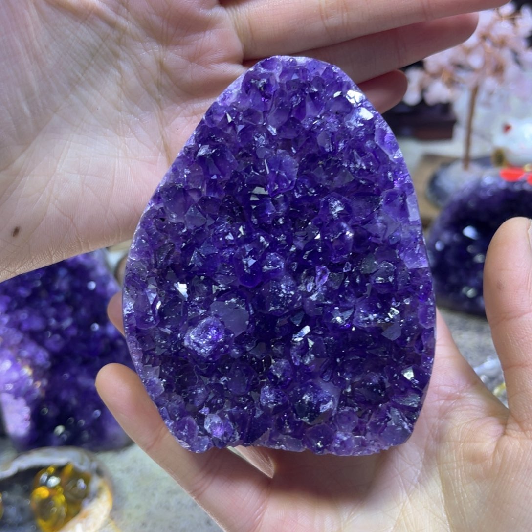 紫晶摆件未镶嵌紫水晶